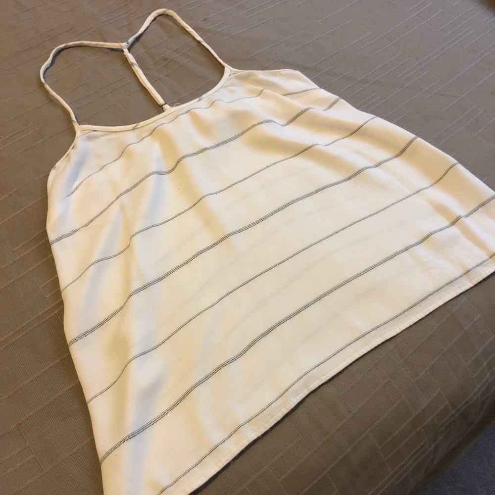 White/Gray T-back tank